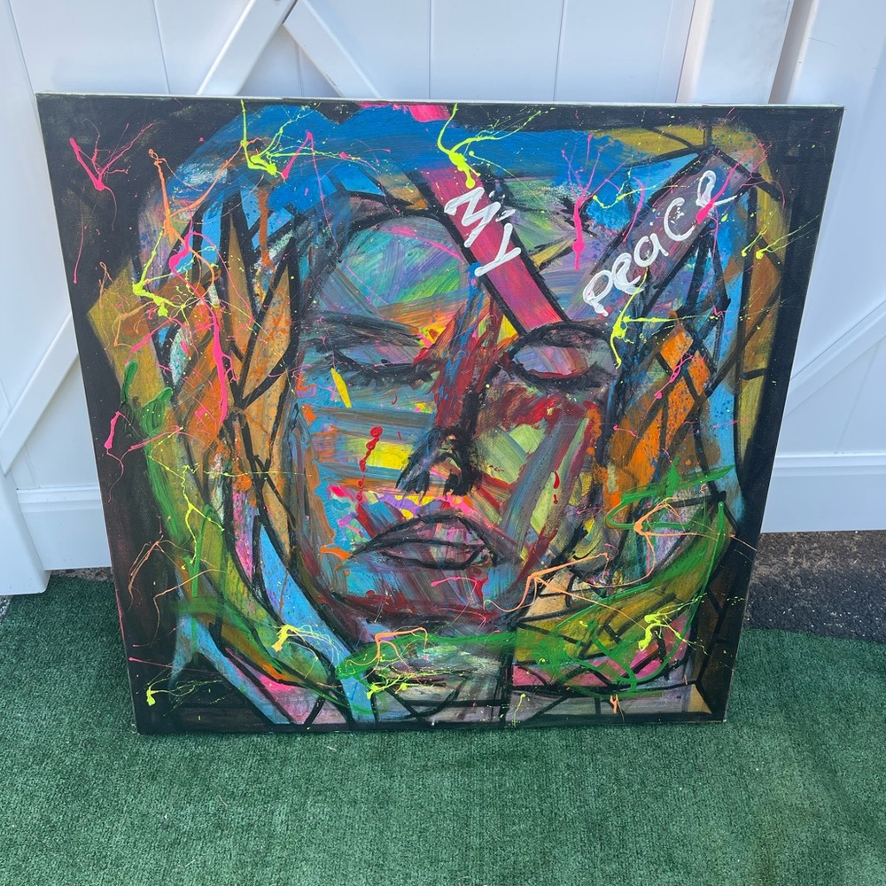 Abstract Painting "My Peace" - Vibrant Expressionist Canvas Art
